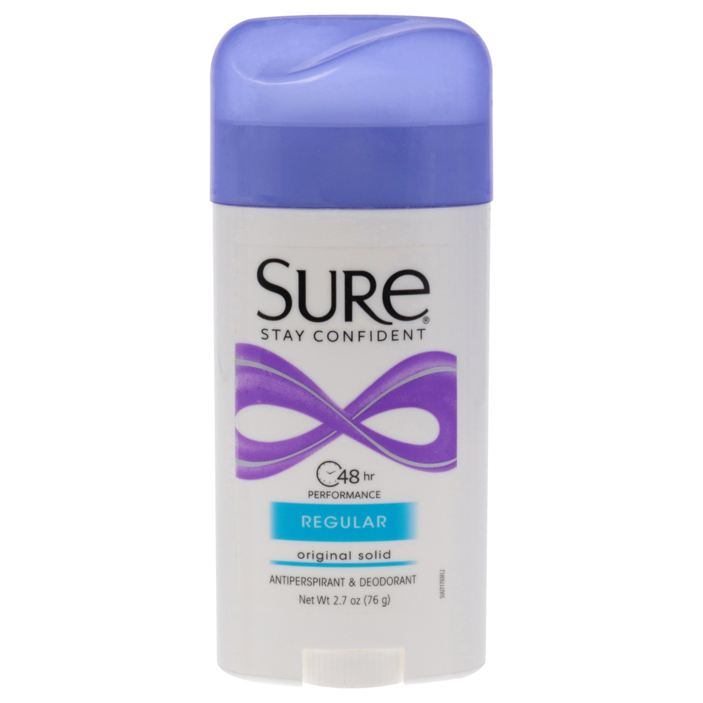 Sure Original Solid Anti-Perspirant Deodorant - Regular For Unisex 2.7 oz